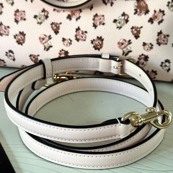 Coach Georgia Satchel Bag – Limited Edition Rose Floral Print Gold/Blush – NWT - Picture 15 of 16